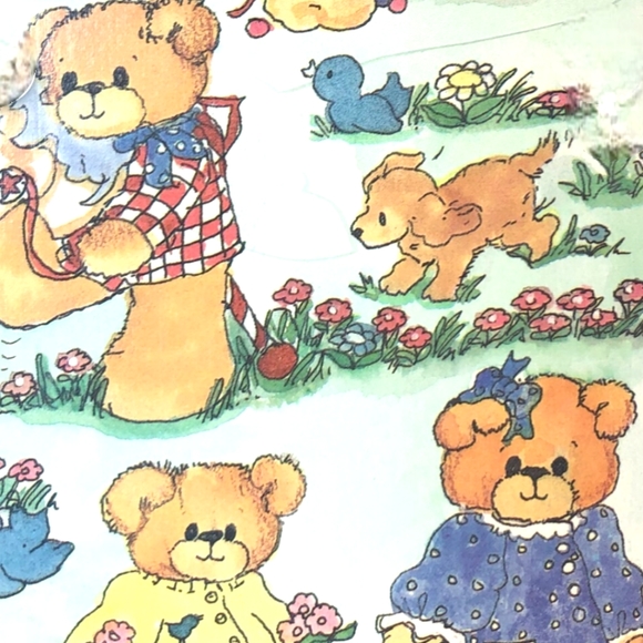 Vintage NIB Lucy Rigg Bears Hanging Child's Growth Chart 1985 C. R. Gibson USA - Picture 2 of 5